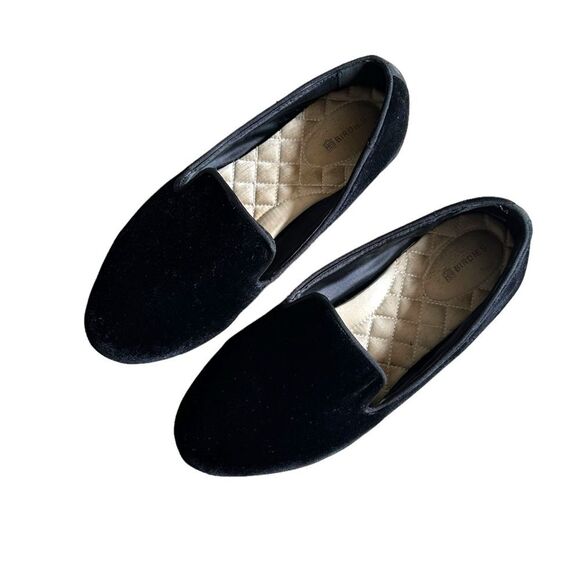 Birdies The Starling Flats in Black Velvet Size 9 - Picture 4 of 8